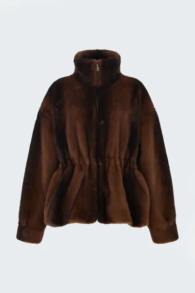 Kai Fur Jacket In Brown from DUCIE
