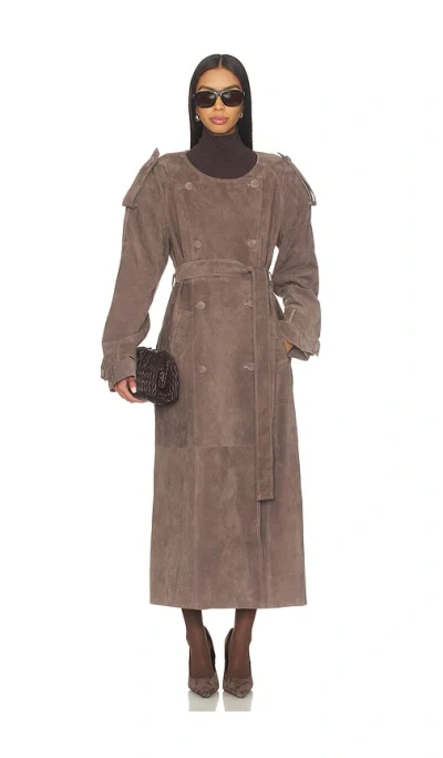 Ducie Klarissa Trench Coat In Brown