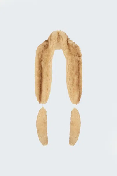 Ducie Leah Fur Scarf In Brown