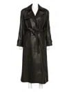 Ducie Leather Trench Coat