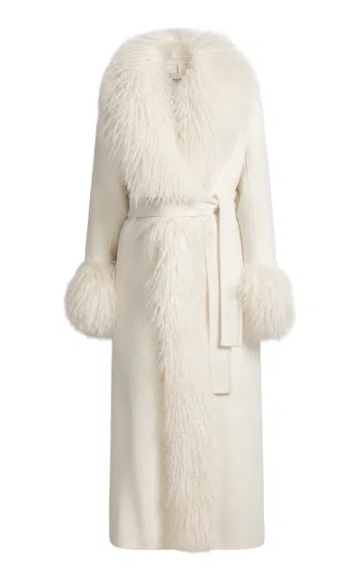 Ducie Lola Wool Coat In Ivory