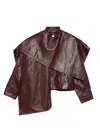 Ducie Naomi Leather Jacket In Brown