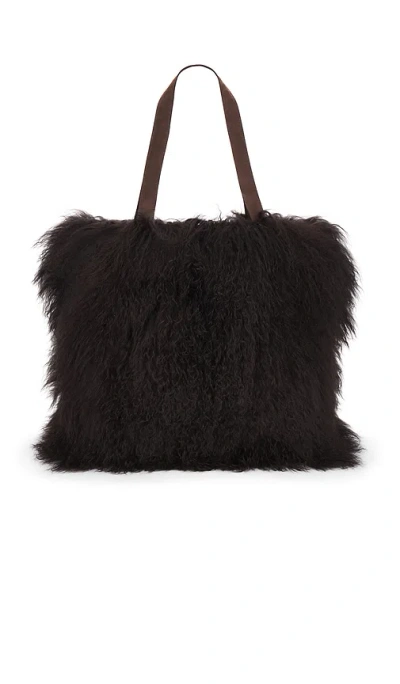 Ducie Pix Fur Bag In Brown