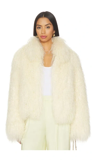 Ducie Rochelle Fur Jacket In Cream