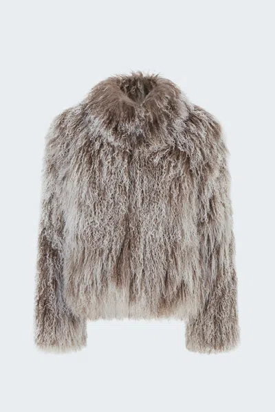 Ducie Rochelle Shearling Coat In Multi
