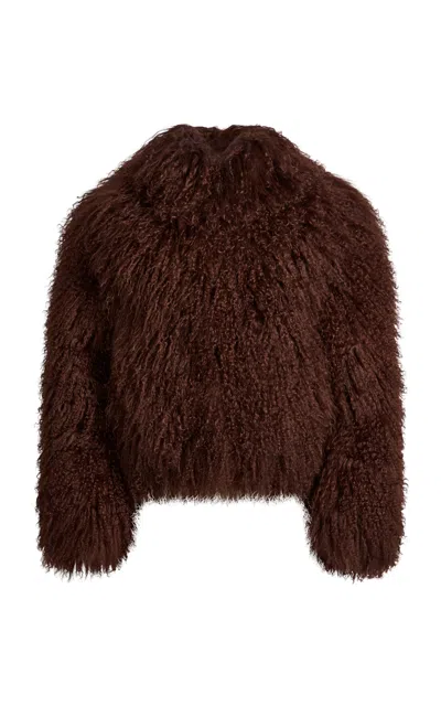 Ducie Rochelle Shearling Jacket In Brown