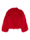 Ducie Rochelle Shearling Jacket In Red