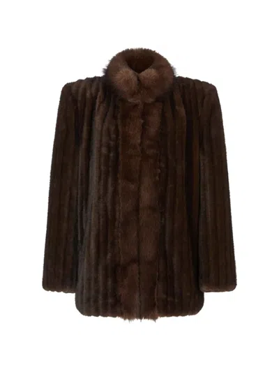 Ducie Sienna Faux-fur Jacket In Brown