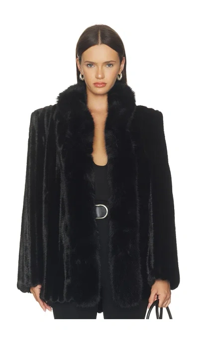 Ducie Sienna Fur Jacket In Black
