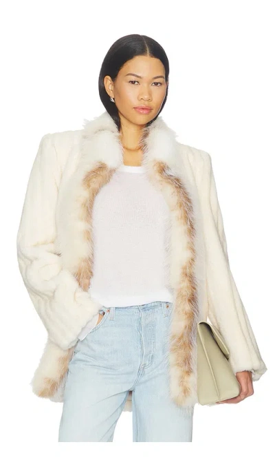 Ducie Sienna Fur Jacket In Cream