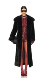 Ducie Thalia Faux Fur Coat In 블랙