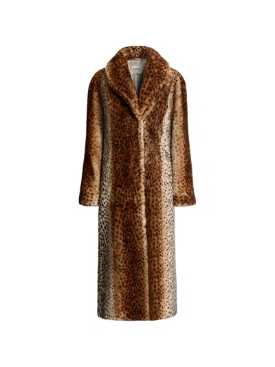 Ducie Victoria Leopard-print Shearling Coat In Animal Print