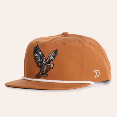 Duck Camp Clay Dove Embroidered Flat Bill Cap In Brown