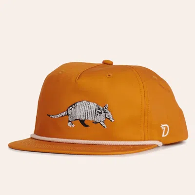 Duck Camp Coastal Copper Embroidered Armadillo 5-panel Flat Bill Rope Cap In Brown