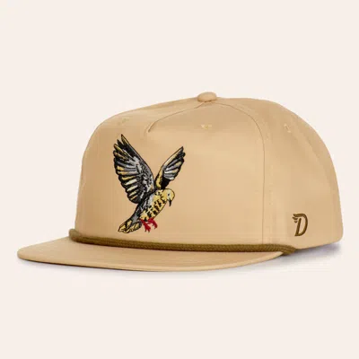 Duck Camp Croissant Dove Embroidered Flat Bill Cap In Neutral
