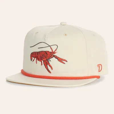 Duck Camp Ivory & Cinnamon Crawfish Embroidered Flat Bill Cap In Neutral