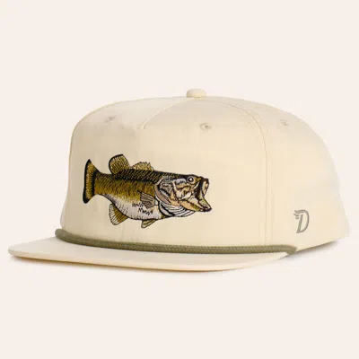 Duck Camp Ivory Bass Embroidered Rope Flat Bill Cap In Neutral