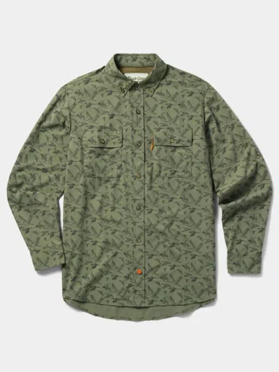 Duck Camp Men's Lightweight Long Sleeve Hunting Shirt In Birds Of A Feather In Green