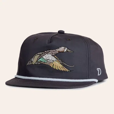 Duck Camp Raven Blue Mallard Flat Bill Cap In Black