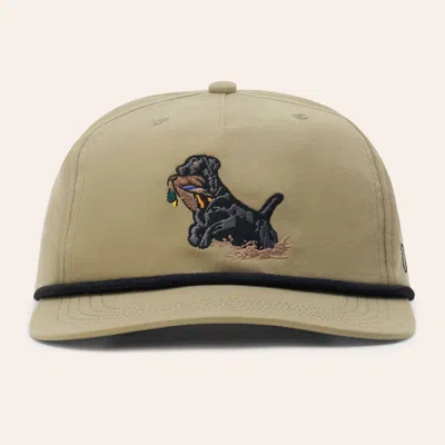 Duck Camp Sagebrush Black Lab Embroidered Flat Bill Cap In Neutral