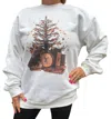 Duck Creation Luxury Christmas Tree Sweatshirt In Grey In Grey