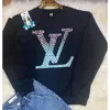 Duck Creation Women's Luxe Sweatshirt In Black/teal/leopard In Multi