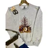 DUCK CREATION WOMEN'S LUXURY CHRISTMAS TREE SWEATSHIRT IN GRAY