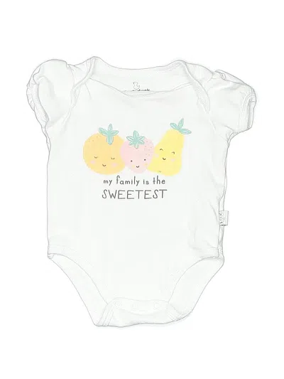 Pre-owned Duck Duck Goose Babies' Short Sleeve Onesie In White