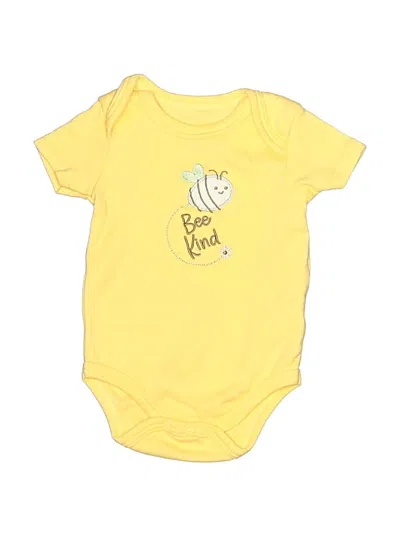 Pre-owned Duck Duck Goose Babies' Short Sleeve Onesie In Yellow