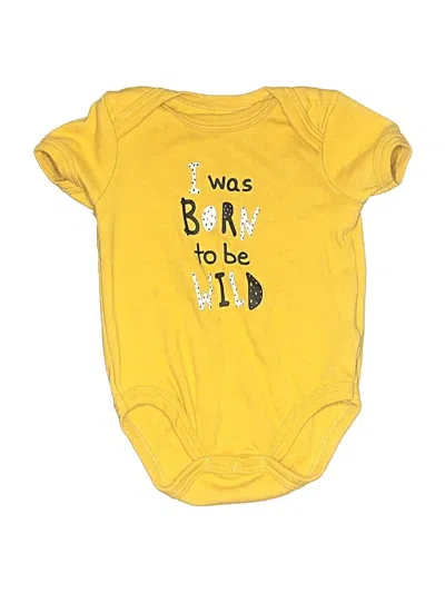 Pre-owned Duck Duck Goose Babies' Short Sleeve Onesie In Yellow