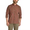 Duck Head Abbot Slub Plaid Shirt In Cast Iron In Brown