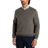 Duck Head Buckley V-neck Sweater In Ash Brown In Multi