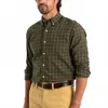 Duck Head Clement Long Sleeve Cotton Flannel Plaid Shirt In Dark Forest Green In Green