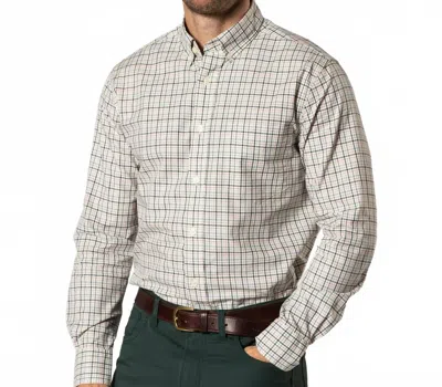 Duck Head Cooper Plaid Cotton Twill Sport Shirt In Emerald Green In White
