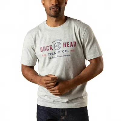 Duck Head Denim Co T-shirt In Varsity Grey In Gray