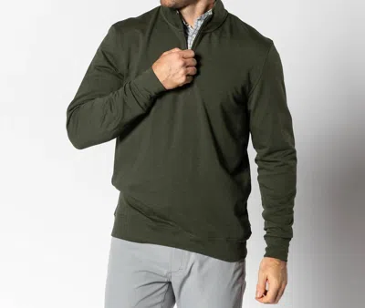 Duck Head Dunmore 1/4 Zip Pullover In Olive In Green