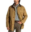 Duck Head Field Canvas Barn Coat In Dull Gold In Gray