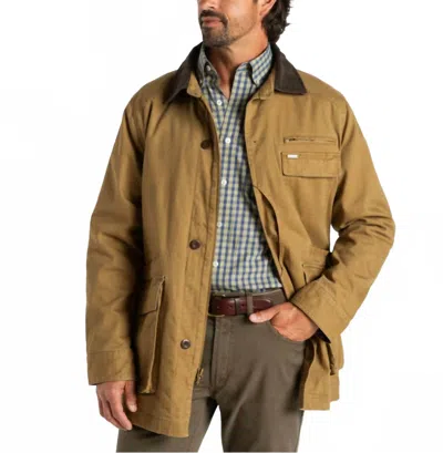 Duck Head Field Canvas Barn Coat In Dull Gold In Gray