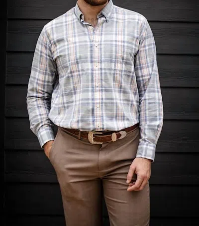 Duck Head Foster Plaid Shirt In Blue Plaid