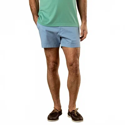 Duck Head Gold School Chino Short In Chambray Blue In Animal Print