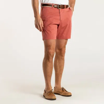 Duck Head Gold School Chino Short In Faded Red In Orange