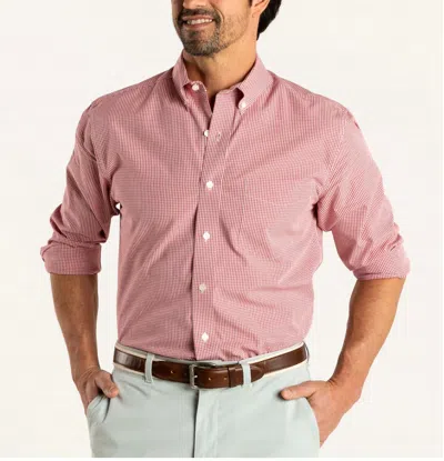 Duck Head Lawerence Gingham Shirt In Sunkist Red In Multi