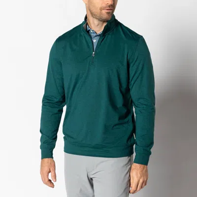 Duck Head Long Drive Performance Half-zip Pullover In Emerald In Green