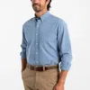 Duck Head Long Sleeve Fuller Plaid Shirt In Varsity Blue In Multi