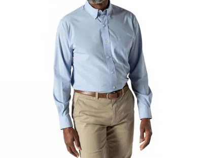 DUCK HEAD LONG SLEEVE PERFORMANCE POPLIN SPORT SHIRT IN LIGHT BLUE