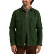 Duck Head Long Sleeve Slater Moleskin Overshirt In Pine Green Print In Gray
