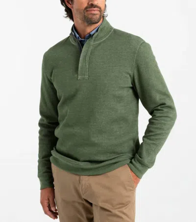 Duck Head Men's Bearing Pique Pullover Top In Pine Green