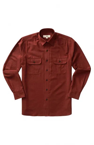 Duck Head Men's Caldwell Performance Flannel Shirt In Sable In Blue