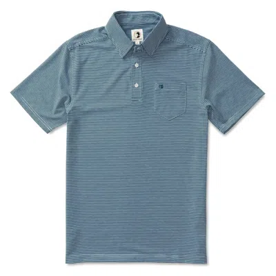 Duck Head Men's Chapman Stripe Polo In Indigo Blue
