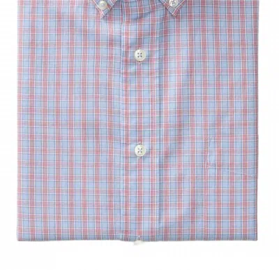 Duck Head Men's Cotton Cashmere Poplin Sport Shirt In Serenity Blue